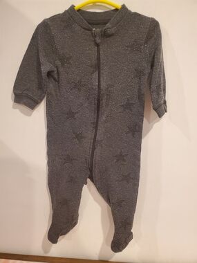 George 3-6 Month Dark Gray Star Footie
